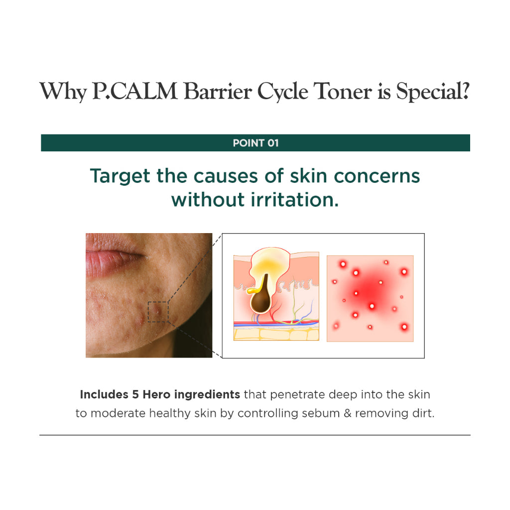 P.CALM Barrier Cycle Toner Pad 160ml 60ea - DODOSKIN