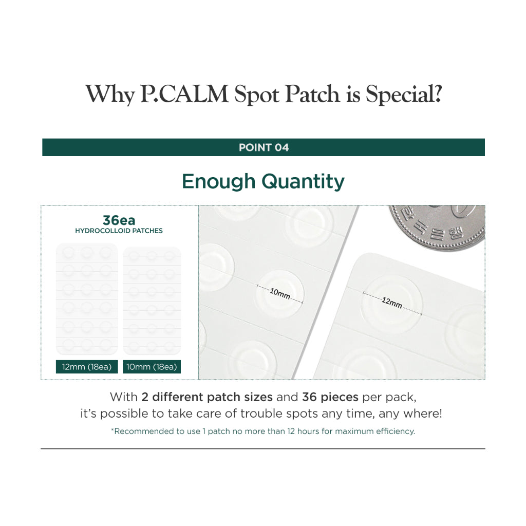 P.CALM One Day BATECA Spot Patch (2*18ea) - DODOSKIN