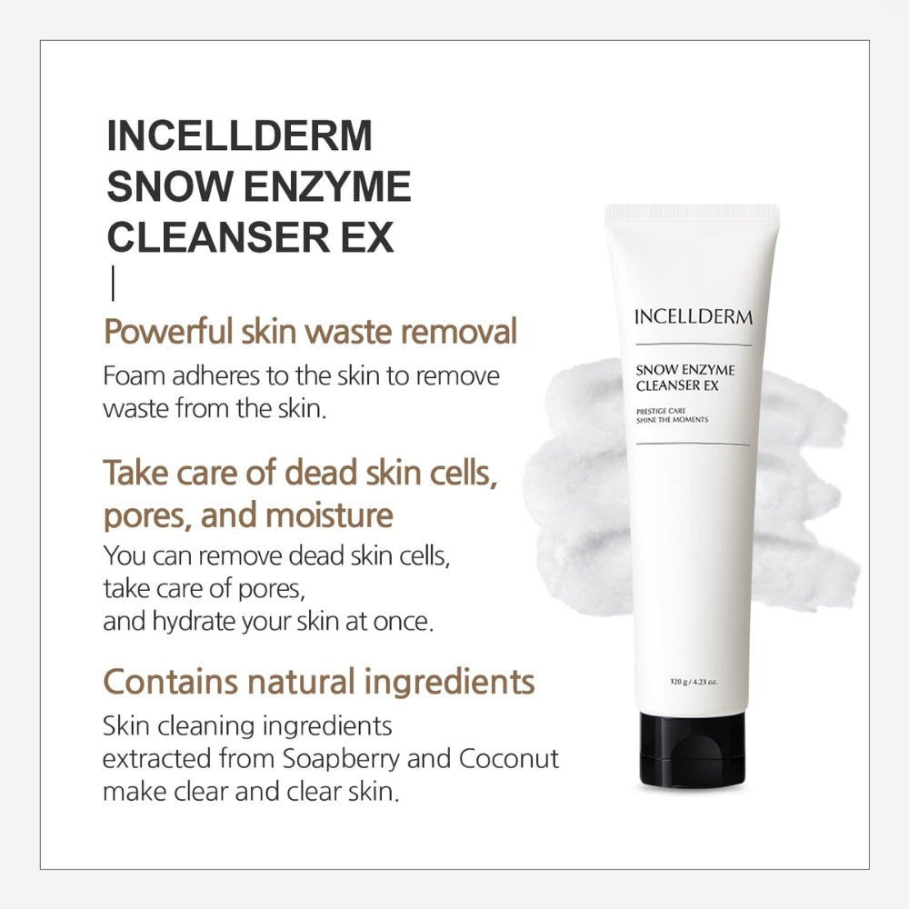 a white tube of snow enzyme cleanser ex