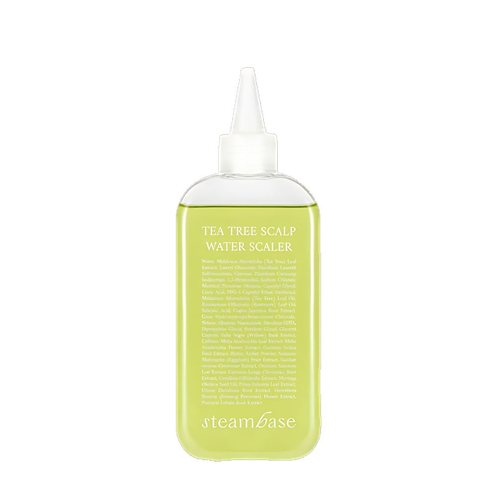 The steambase Tea Tree Scalp Water Scaler 250ml is a targeted scalp treatment designed to support hair loss care while providing a deep cleanse.