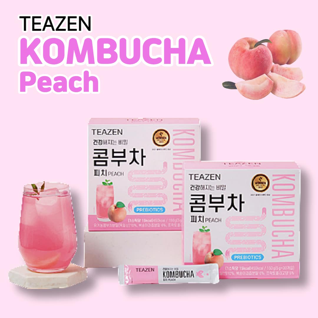 TEAZEN Kombucha 1BOX (5g x 10ea) - Peach - DODOSKIN