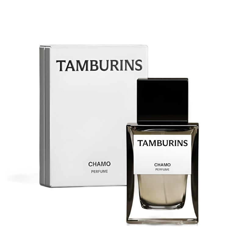 Elegant TAMBURINS Perfume bottle in #Chamo scent, choose from 11ml or 50ml options.