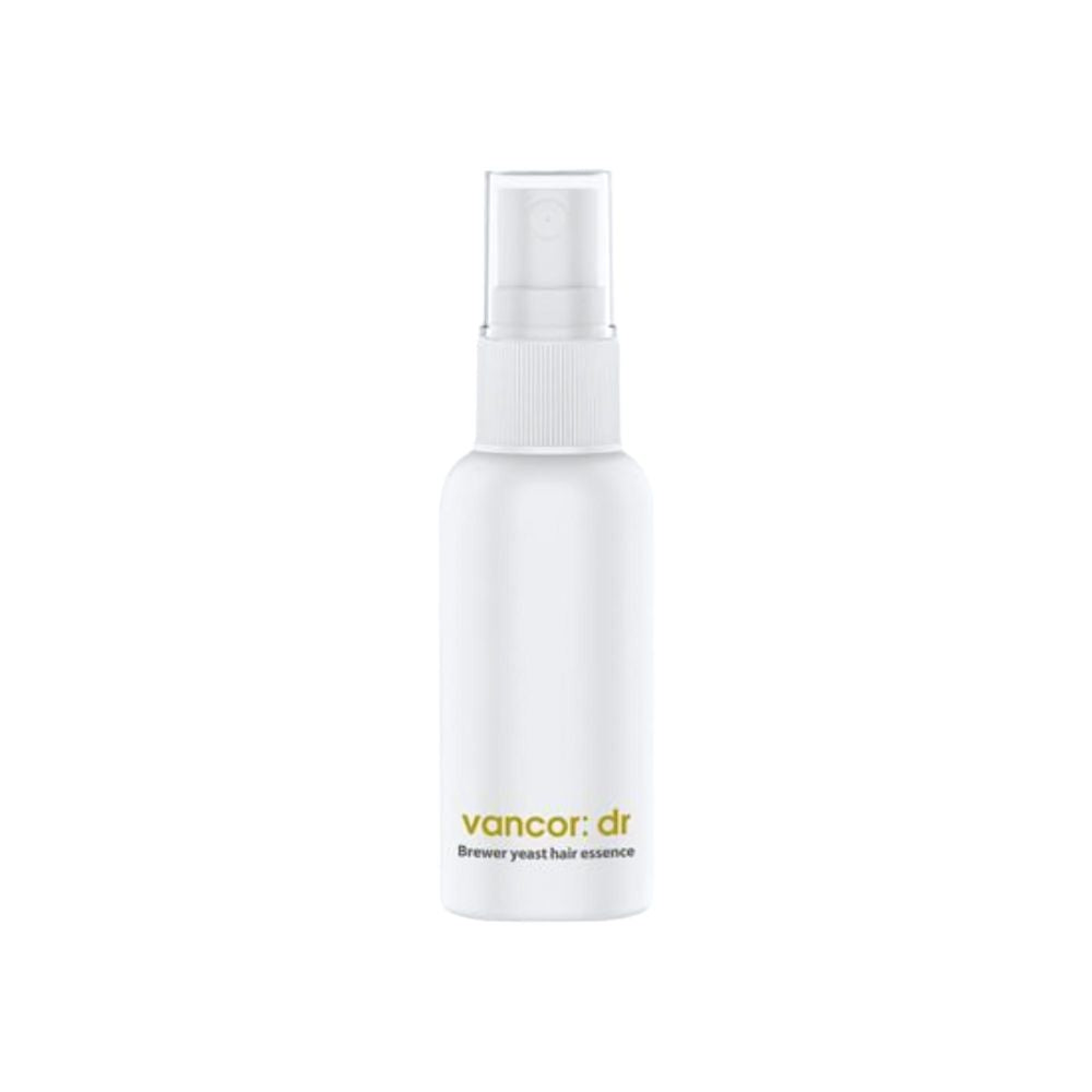 vancor: dr Brewer Yeast Hair Essence 50ml, a nutrient-rich hair essence formulated with brewer's yeast to strengthen, nourish, and revitalize hair. This essence targets dry or damaged strands, helping to improve elasticity, add shine, and reduce breakage. 