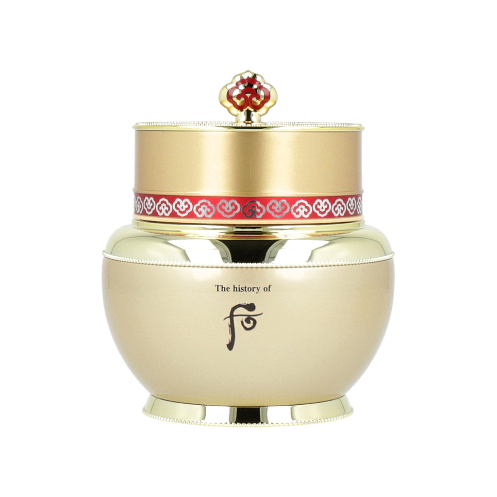 A luxurious gold jar containing the essence of face cream - The history of whoo Bichup Ja Yoon Cream 60ml.