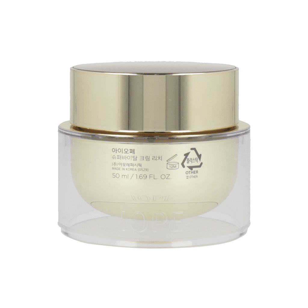 IOPE Super Vital Cream Rich 50ml - a luxurious cream for intense skin revitalization and moisture.