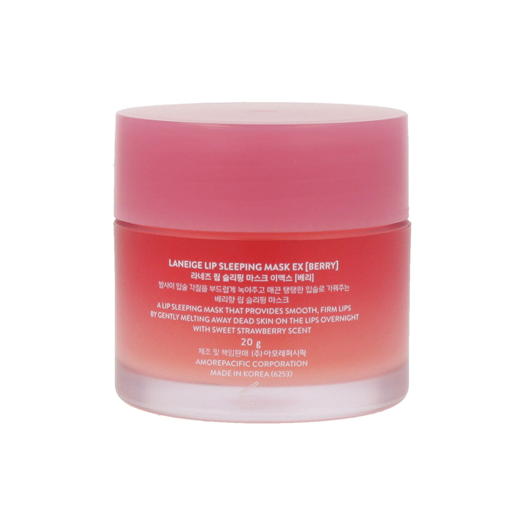 20g LANEIGE Lip Sleeping Mask in Berry, a lip care product that provides deep hydration and a pleasant berry scent.